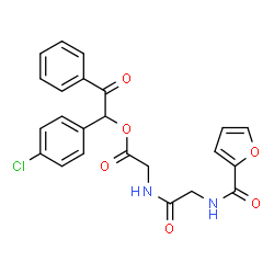 ChemSpider 2D Image | 1-(4-Chlorophenyl)-2-oxo-2-phenylethyl N-(2-furoyl)glycylglycinate | C23H19ClN2O6