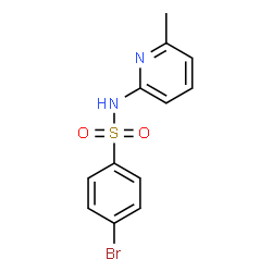 ChemSpider 2D Image | 4-Bromo-N-(6-methyl-2-pyridinyl)benzenesulfonamide | C12H11BrN2O2S