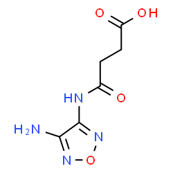 ChemSpider 2D Image | 4-[(4-Amino-1,2,5-oxadiazol-3-yl)amino]-4-oxobutanoic acid | C6H8N4O4