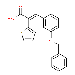 ChemSpider 2D Image | (2Z)-3-[3-(Benzyloxy)phenyl]-2-(2-thienyl)acrylic acid | C20H16O3S