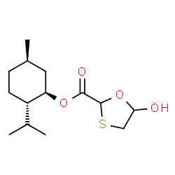 ChemSpider 2D Image | (1R,2S,5R)-2-Isopropyl-5-methylcyclohexyl 5-hydroxy-1,3-oxathiolane-2-carboxylate | C14H24O4S