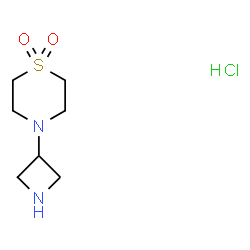 ChemSpider 2D Image | 4-(Azetidin-3-yl)thiomorpholine 1,1-dioxide hydrochloride | C7H15ClN2O2S