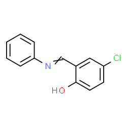 ChemSpider 2D Image | 4-Chloro-2-[(phenylimino)methyl]phenol | C13H10ClNO
