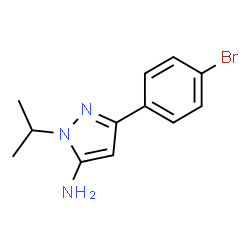 ChemSpider 2D Image | 3-(4-Bromophenyl)-1-isopropyl-1H-pyrazol-5-amine | C12H14BrN3