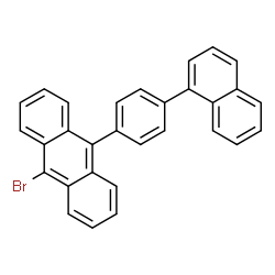 ChemSpider 2D Image | 9-Bromo-10-[4-(1-naphthyl)phenyl]anthracene | C30H19Br