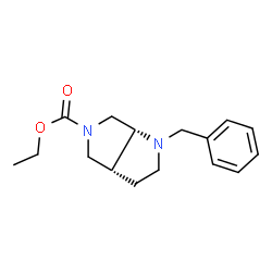 ChemSpider 2D Image | Ethyl (3aR,6aR)-1-benzylhexahydropyrrolo[3,4-b]pyrrole-5(1H)-carboxylate | C16H22N2O2