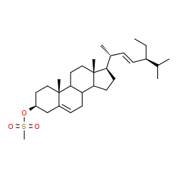 ChemSpider 2D Image | (3beta,8xi,9xi,14xi,22E)-Stigmasta-5,22-dien-3-yl methanesulfonate | C30H50O3S