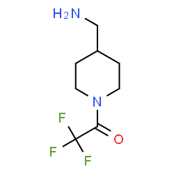 ChemSpider 2D Image | 1-[4-(Aminomethyl)-1-piperidinyl]-2,2,2-trifluoroethanone | C8H13F3N2O