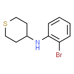 ChemSpider 2D Image | N-(2-Bromophenyl)tetrahydro-2H-thiopyran-4-amine | C11H14BrNS