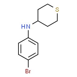 ChemSpider 2D Image | N-(4-Bromophenyl)tetrahydro-2H-thiopyran-4-amine | C11H14BrNS
