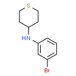 ChemSpider 2D Image | N-(3-Bromophenyl)tetrahydro-2H-thiopyran-4-amine | C11H14BrNS