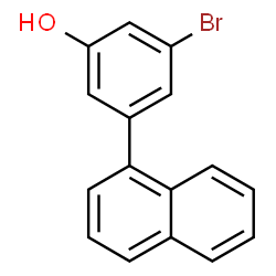 ChemSpider 2D Image | 3-Bromo-5-(1-naphthyl)phenol | C16H11BrO