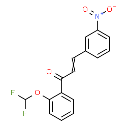 ChemSpider 2D Image | 1-[2-(Difluoromethoxy)phenyl]-3-(3-nitrophenyl)-2-propen-1-one | C16H11F2NO4