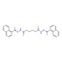 ChemSpider 2D Image | N'~1~,N'~6~-Bis[(1E)-1-(1-naphthyl)ethylidene]hexanedihydrazide | C30H30N4O2