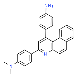 ChemSpider 2D Image | 4-[1-(4-Aminophenyl)benzo[f]quinolin-3-yl]-N,N-dimethylaniline | C27H23N3