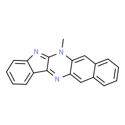 ChemSpider 2D Image | 6-Methyl-6H-benzo[g]indolo[2,3-b]quinoxaline | C19H13N3