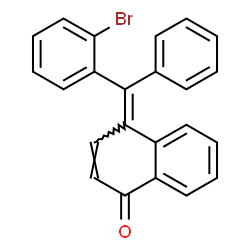 ChemSpider 2D Image | (4E)-4-[(2-Bromophenyl)(phenyl)methylene]-1(4H)-naphthalenone | C23H15BrO