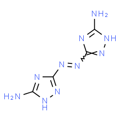 ChemSpider 2D Image | 3,3'-[(E)-1,2-Diazenediyl]bis(1H-1,2,4-triazol-5-amine) | C4H6N10