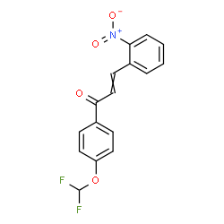 ChemSpider 2D Image | 1-[4-(Difluoromethoxy)phenyl]-3-(2-nitrophenyl)-2-propen-1-one | C16H11F2NO4