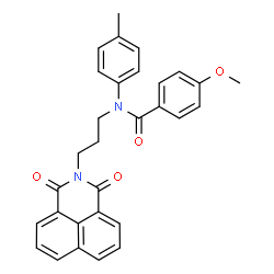 ChemSpider 2D Image | N-[3-(1,3-Dioxo-1H-benzo[de]isoquinolin-2(3H)-yl)propyl]-4-methoxy-N-(4-methylphenyl)benzamide | C30H26N2O4