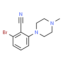 ChemSpider 2D Image | 2-Bromo-6-(4-methyl-1-piperazinyl)benzonitrile | C12H14BrN3