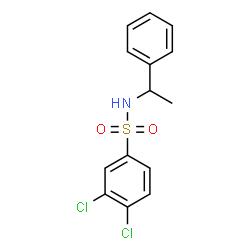 ChemSpider 2D Image | 3,4-Dichloro-N-(1-phenylethyl)benzenesulfonamide | C14H13Cl2NO2S