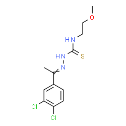 ChemSpider 2D Image | 2-[1-(3,4-Dichlorophenyl)ethylidene]-N-(2-methoxyethyl)hydrazinecarbothioamide | C12H15Cl2N3OS