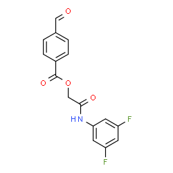 ChemSpider 2D Image | 2-[(3,5-Difluorophenyl)amino]-2-oxoethyl 4-formylbenzoate | C16H11F2NO4