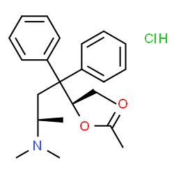 ChemSpider 2D Image | (3S,6R)-6-(Dimethylamino)-4,4-diphenyl-3-heptanyl acetate hydrochloride (1:1) | C23H32ClNO2