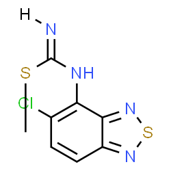 ChemSpider 2D Image | Methyl N-(5-chloro-2,1,3-benzothiadiazol-4-yl)carbamimidothioate | C8H7ClN4S2