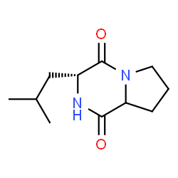 ChemSpider 2D Image | (3R)-3-Isobutylhexahydropyrrolo[1,2-a]pyrazine-1,4-dione | C11H18N2O2