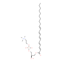 ChemSpider 2D Image | (2R)-2-Hydroxy-3-[(2E,4E,6E,8E,10E)-2,4,6,8,10-icosapentaenoyloxy]propyl 2-(trimethylammonio)ethyl phosphate | C28H48NO7P