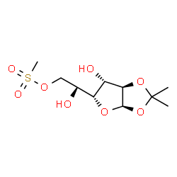 ChemSpider 2D Image | 1,2-O-Isopropylidene-6-O-(methylsulfonyl)-alpha-D-glucofuranose | C10H18O8S