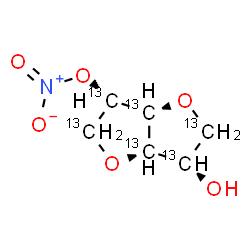 ChemSpider 2D Image | ISOSORBIDE-13C6 5-MONONITRATE | 13C6H9NO6