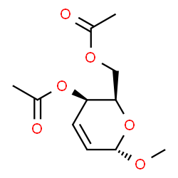 ChemSpider 2D Image | Methyl 4,6-di-O-acetyl-2,3-dideoxy-alpha-D-threo-hex-2-enopyranoside | C11H16O6