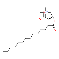 ChemSpider 2D Image | (5E)-tetradecenoyl-L-carnitine | C21H39NO4