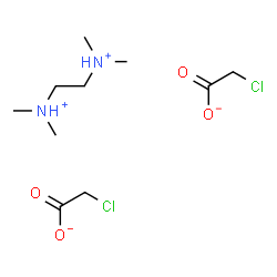 ChemSpider 2D Image | N,N,N',N'-Tetramethyl-1,2-ethanediaminium bis(chloroacetate) | C10H22Cl2N2O4