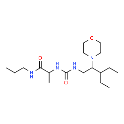 ChemSpider 2D Image | N~2~-{[3-Ethyl-2-(4-morpholinyl)pentyl]carbamoyl}-N-propylalaninamide | C18H36N4O3