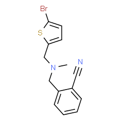 ChemSpider 2D Image | 2-({[(5-Bromo-2-thienyl)methyl](methyl)amino}methyl)benzonitrile | C14H13BrN2S
