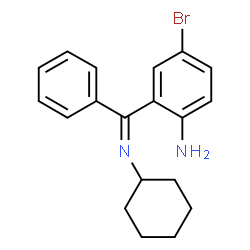 ChemSpider 2D Image | 4-Bromo-2-[(Z)-(cyclohexylimino)(phenyl)methyl]aniline | C19H21BrN2