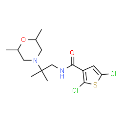 ChemSpider 2D Image | 2,5-Dichloro-N-[2-(2,6-dimethyl-4-morpholinyl)-2-methylpropyl]-3-thiophenecarboxamide | C15H22Cl2N2O2S