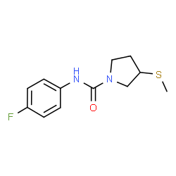 ChemSpider 2D Image | N-(4-Fluorophenyl)-3-(methylsulfanyl)-1-pyrrolidinecarboxamide | C12H15FN2OS