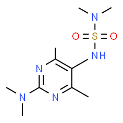 ChemSpider 2D Image | N'-[2-(Dimethylamino)-4,6-dimethyl-5-pyrimidinyl]-N,N-dimethylsulfuric diamide | C10H19N5O2S
