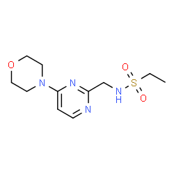 ChemSpider 2D Image | N-{[4-(4-Morpholinyl)-2-pyrimidinyl]methyl}ethanesulfonamide | C11H18N4O3S