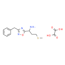 ChemSpider 2D Image | 1-(3-Benzyl-1,2,4-oxadiazol-5-yl)-3-(methylsulfanyl)-1-propanamine ethanedioate (1:1) | C15H19N3O5S