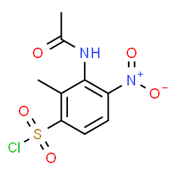 ChemSpider 2D Image | 3-Acetamido-2-methyl-4-nitrobenzenesulfonyl chloride | C9H9ClN2O5S