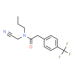 ChemSpider 2D Image | N-(Cyanomethyl)-N-propyl-2-[4-(trifluoromethyl)phenyl]acetamide | C14H15F3N2O