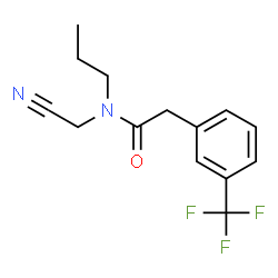 ChemSpider 2D Image | N-(Cyanomethyl)-N-propyl-2-[3-(trifluoromethyl)phenyl]acetamide | C14H15F3N2O