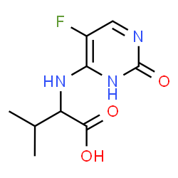 ChemSpider 2D Image | N-(5-Fluoro-2-oxo-2,3-dihydro-4-pyrimidinyl)valine | C9H12FN3O3