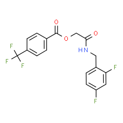 ChemSpider 2D Image | 2-[(2,4-Difluorobenzyl)amino]-2-oxoethyl 4-(trifluoromethyl)benzoate | C17H12F5NO3
